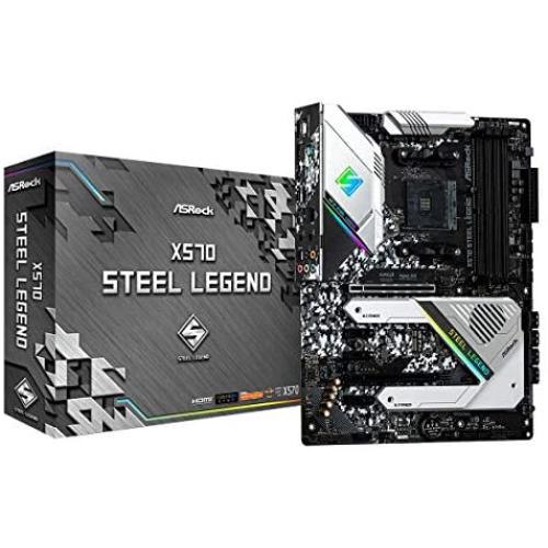 ASRock AM4/X570 Steel Legend/4DDR4/HDMI/DP/R45 Motherboard