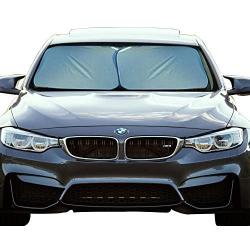 EcoNour Foldable 2-Piece Premium Car Windshield Sunshade | UV Protector Automotive Window Sunshades | Fit for Cars, SUVs, Vans, Trucks | Front Window Car Visor Accessories (Medium 28 x 31 inches)
