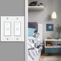 Smart Switch WiFi Wall Light Switch Compatible with Alexa, Google Assistant and IFTTT, Neutral Wire Required, Single Pole, 2 Gang