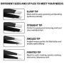 Tweezers Set, Teresa 4 Pack Professional Stainless Steel Tweezers for Women and Men, Precision Tweezers for Eyebrows Epilator Tools for Facial Hair, Ingrown Hair, Splinter, Blackhead and Tick Remover