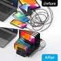 Unitek USB Charging Station, 10 USB Fast Ports Charge Docking Station and Adjustable Dividers, Multi Device Charger Organizer Compatible with iPad, iPhone, Tablet and Cell Phone