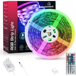 LED Strip Lights, Lewentech 32.8ft RGB Color Changing Light Strip Kit with Remote and Control Box for Room,Bedroom, TV, Cupboard Decoration, Bright 5050 LEDs, Cutting Design, Easy Installation