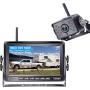 DoHonest FHD 1080P Digital Wireless Backup Camera Kit Built in DVR 7 Monitor Support Split Screen Highway Observation System for Trucks,Trailers,5th Wheels,Campers,RVs Stable Signal - S19
