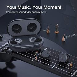 Wireless Earbuds, Mpow M12 Bluetooth Earbuds, Wireless Charging & USB-C Charging Case Bluetooth Headphones Wireless Earphones w/Mic, Bass Sound/IPX8 Waterproof/Touch Control/25 Hrs/Dual Modes, Black