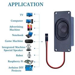 CQRobot Speaker 3 Watt 8 Ohm Compatible with Arduino Motherboard, 2.54mm Dupont Interface. It is Ideal for a Variety of Small Electronic Projects.
