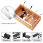 Ollieroo Bamboo Charging Station for Multiple Devices, Desktop Charging Docking Station Organizer for Cellphone, Tablet, with Air Vents