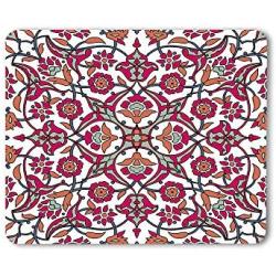 Moslion Retro Flower Print Mouse Pad Decorative Vintage Design Tribal Floral Ornament Paisley Gaming Mouse Mat Non-Slip Rubber Base Thick Mousepad for Laptop Computer PC 9.5x7.9 Inch