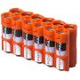 Storacell 12AAORG by Powerpax AA Battery Caddy, Orange, Holds 12 Batteries