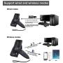 QR Barcode Scanner Dual 2.4G Wireless + Bluetooth 1D 2D Barcode Scanner QR PDF417 Data Matrix UPC Rechargeable Bar Code Scanner for Laptops/PC/Android/Apple iOS with Base