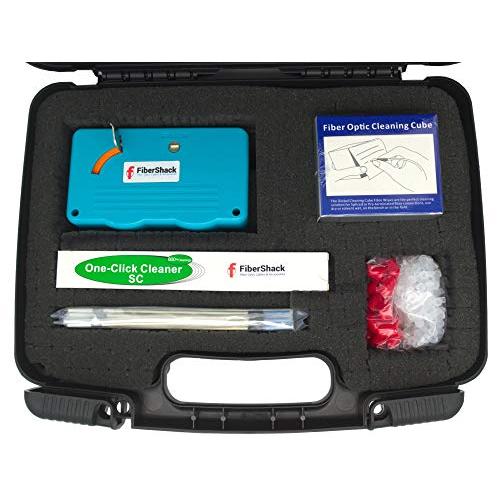 FiberShack - Fiber Optic Cleaning Kit - Complete 7 in 1 Fiber Cleaning kit. with Hardshell Case