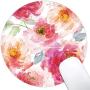 Dynippy Mouse Pad Gaming Mouse Pads Non-Slip Rubber Base Mousepad with Stitched Edge Round Mouse Mat for Desktops Computer Laptops (A - Flower)