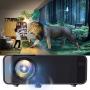 ASHATA Portable Projector, 1500 Lumens HD Video Projector 150 Home Cinema LCD Movie Projector with Remote Control Support 1080P HDMI VGA AV USB Ideal for Home Entertainment Party Games - Black (US)