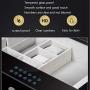 Mgo Drawer Safe Fingerprint Safe Fingerprint Cabinet Lock Smart Electronic USB Charging Biometric Lock Furniture Drawer Lock Suitable for Home Office (Size : A)