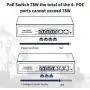 BIOXO 4 Port poe Switch with 2 Port Ethernet Uplink 100Mbps,Support IEEE802.3af/at, 78W High Power Network Switch Poe (Support Passive 48V PoE)