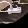 Cordinate Designer 1-Outlet 2-USB Charging Extension Cord with Surge Protection, Brown Braided Décor Fabric Cord, 10 ft, 2.4A USB Charging Ports, with Tamper Resistant Safety Outlets, 37919