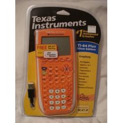 TEXAS INSTRUMENTS TI-84 Plus Silver Edition Graphing Calculator (Orange)