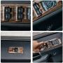 Car Window Lift Switch Panel Decoration Frame Cover Trim for 2015 2016 2017 2018 Ford F150 Accessories (Wood Grain)