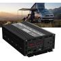 CAM2 1000W Pure Sine Wave Power Inverterr, Peak Power 2000W, DC 12V to 110V AC with 1AC Outlet and 2 LED Display