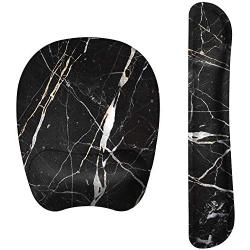Anyshock Keyboard Wrist Rest Set and Ergonomic Mouse Pad with Wrist Support Memory Foam Filled Non Slip Durable Comfortable Lightweight Wrist Pad for Easy Typing & Pain Relief (Black Marble)
