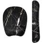 Anyshock Keyboard Wrist Rest Set and Ergonomic Mouse Pad with Wrist Support Memory Foam Filled Non Slip Durable Comfortable Lightweight Wrist Pad for Easy Typing & Pain Relief (Black Marble)