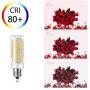 E12 LED Bulb Dimmable 7W C7 Bulb Equivalent to E12 Halogen Bulb 60W, Daylight White 6000K T6 Base E12 Candelabra Bulbs for Ceiling Fan, Chandelier, Kx-2000 Bulbrite Replacement, AC 110-120V(6 Pack)