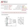 APIELE 19mm Latching Push Button Switch 3/4'' 12V Power Symbol Car Metal with Socket Plug 1NO1NC SPDT ON/Off (Red)