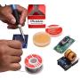 Solder Wire and Rosin Paste Flux Kit - 60-40 Tin Lead Rosin Core Solder Wire (0.6mm, 50g) and Rosin Paste Flux (50g) for PCB Electrical Soldering and DIY from Plusivo
