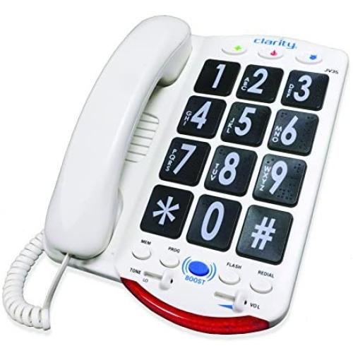 Clarity JV35 Amplified Corded Phone with Talk Back Numbers