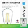 Sunco Lighting 8 Pack ST64 LED Bulb, Dimmable, Waterproof, 8.5W=60W, 2700K Soft White, Vintage Edison Filament Bulb, 800 LM, E26 Base, Restaurant or String Lights - UL