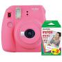 Fujifilm instax Mini 9 Instant Camera (Flamingo Pink) and instax Film Twin Pack (20 Exposures) Bundle Pink