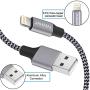 iPhone Charger, JAHMAI Nylon Braided Lightning Cable 3Pack 6ft Fast Charging High Speed Data Sync Cord Phone Connector Compatible with iPhone 11 Pro Max XS MAX XR XS X 8 7 Plus 6S 6 SE for iPad Table