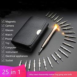 25 in 1 Precision Magnetic Screwdriver Set, DIY Mini Repair Tool Kit and Mini Screwdriver Tool Set for electronic products, PC, SLR cameras, Glasses, Mobile Phone, Laptop, Watch, RC Quadcopter Drone