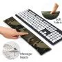 Keyboard Wrist Rest Pad, Washable Keyboard Mouse Wrist Support Pad Bean Bag for Carpal Tunnel, Office Workers, Massage Ergobeads & Cotton Fabric (Camouflage)