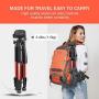 UBeesize 60-inch Camera Tripod, 5kg/11lb Load TR60 Load Portable Lightweight Aluminum Travel Tripod with Carry Bag & Bluetooth Remote, for DSLR Cameras Compatible with iPhone & Android Phone (Orange)