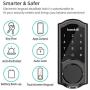 [2021 Newest] Smart Lock Front Door, Keyless Entry Door Lock with Keypad, Smart Deadbolt Lock Compatible with Alexa, Google Home, Digital WiFi Smart Doors Locks with Electric Deadbolt Touch Screen