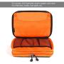 Electronics Organizer, Jelly Comb Electronic Accessories Cable Organizer Bag Waterproof Travel Cable Storage Bag for Charging Cable, Cellphone, Mini Tablet (Up to 7.9) and More (Orange and Gray)