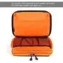 Electronics Organizer, Jelly Comb Electronic Accessories Cable Organizer Bag Waterproof Travel Cable Storage Bag for Charging Cable, Cellphone, Mini Tablet (Up to 7.9) and More (Orange and Gray)