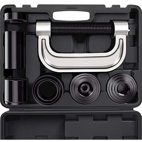 Heavy Duty Ball Joint Press & U Joint Removal Tool Kit with 4wd Adapters, for Most 2WD and 4WD Cars and Light Trucks (BK)