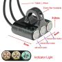 LMoDri Universal Motorcycle Switches Waterproof Aluminum Alloy 3 Buttons 22mm 7/8'' Handlebar Mount for Headlight Hazard Brake Fog Light ON-Off with Led Indicator Modification DIY