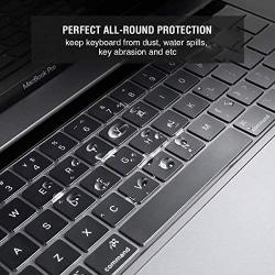 EooCoo Keyboard Cover Ultra Thin Compatible for 2020 MacBook Pro 13 inch M1 A2338 A2251 A2289 with Esc Key & Touch Bar Touch ID, Pro 16 inch A2141 - TPU Clear