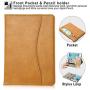 New iPad Mini Case 5th Generation with Pencil Holder - Mini iPad 4 Leather Stand Folio - Wallet Pocket - Handle Strap - Soft TPU B