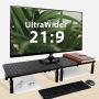 Hippo & Frog Metal Desk Monitor Stand Riser, 3 Height Adjustable
