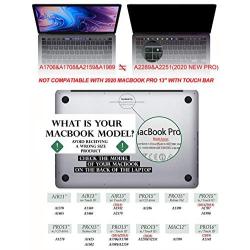 Timocy Hard Case Compatible with MacBook Air 13 Inch – Marble Laptop Case with Keyboard Cover, Screen Protector, Touch Pads Sticker – Enhanced Protection – Gorgeous Designs, Abstract Slash Marble