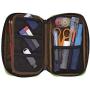 LIHIT LAB Zipper Pen Case, 7.9 × 2 × 4.7 Inches, Black Camo (A7551-134)
