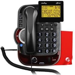 Clarity Alto Plus Severe Hearing Loss Amplified Corded Phone with Circuit City Microfiber Cleaning Cloth