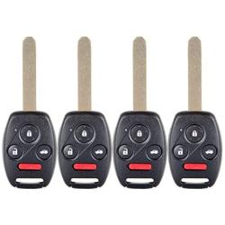 OCPTY 4X Flip Key Entry Remote Control Entry Remote key Fob Transponder Ignition Key replacement for 06 07 08 09 10 11 12 13 for Honda Civic FCC: N5F-S0084A 35111-SVA-305 3248A-S0084A 35111-SVA-306
