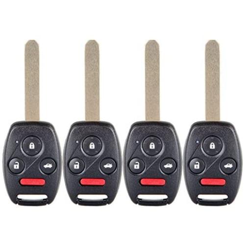 OCPTY 4X Flip Key Entry Remote Control Entry Remote key Fob Transponder Ignition Key replacement for 06 07 08 09 10 11 12 13 for Honda Civic FCC: N5F-S0084A 35111-SVA-305 3248A-S0084A 35111-SVA-306