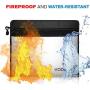 2192°F Fireproof Document Bag | 15” x 11“ Fireproof Money Bag| 3-Layer Fireproof Safe Storage Water Resistant Envelope with Zipper| Fireproof Box Pouch for Passport Important Paper Cash Lipo Battery