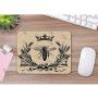 Moslion Bee Mouse Pad Vintage Queen Bees Retro Crown Floral Ear Bow Knot Black Gaming Mouse Mat Non-Slip Rubber Base Thick Mousepad for Laptop Computer PC 9.5x7.9 Inch