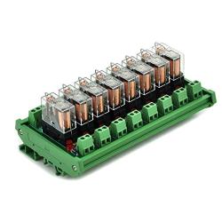 Electronics-Salon DIN Rail Mount AC/DC 12V control 8 SPDT 16Amp Pluggable Power Relay Module, G2R-1-E